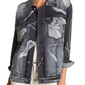 Hudson Bandit Floral Denim Trucker Jacket